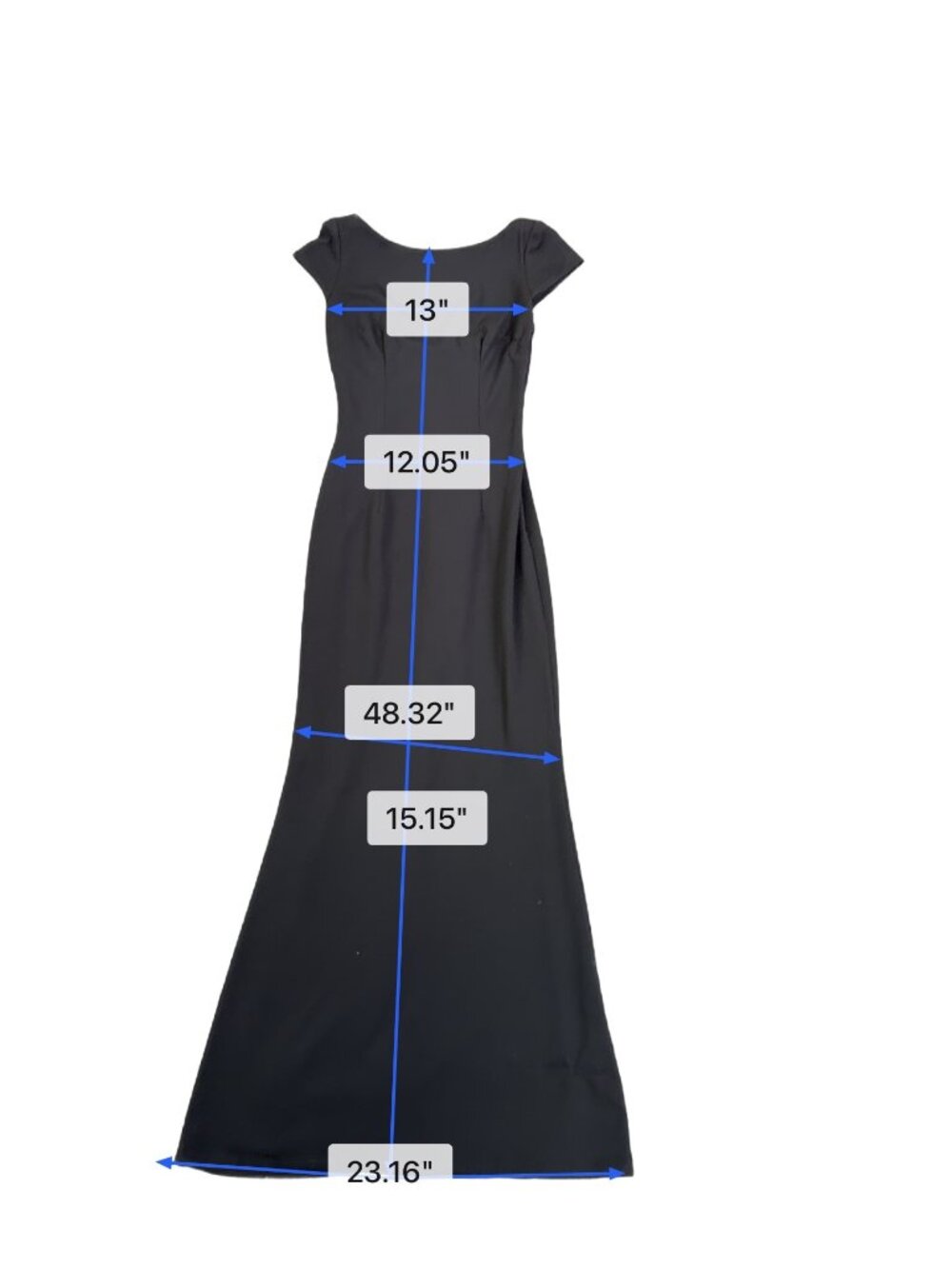 Katie May Womens Black Formal Maxi Dress Elegant Cap Sleeve Size 4 - Picture 4 of 5